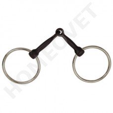 Snaffle Bit met rvs ringen en sweet iron mondstuk