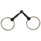 Snaffle Bit met rvs ringen en sweet iron mondstuk